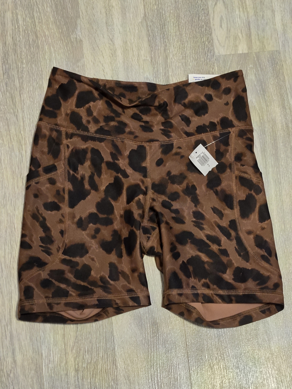 Old Navy Brown Leopard Print Bike Shorts